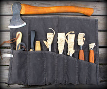 Load image into Gallery viewer, Oilskin Tool Roll Bag
