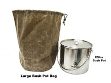 Load image into Gallery viewer, Waxed Canvas Large Bush Pot Bag
